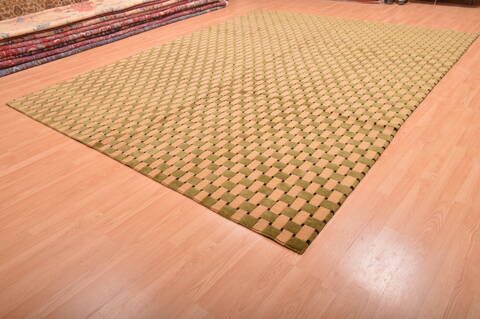 Indo-Nepal Green Hand Knotted 91 X 119  Area Rug 100-76015 Image 7