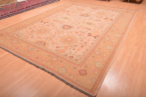 Kilim Beige Hand Knotted 95 X 131  Area Rug 100-76023 Image 9