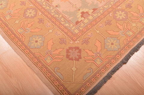 Kilim Beige Hand Knotted 95 X 131  Area Rug 100-76023 Image 11