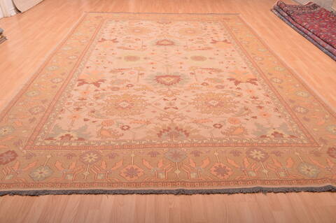 Kilim Beige Hand Knotted 95 X 131  Area Rug 100-76023 Image 14