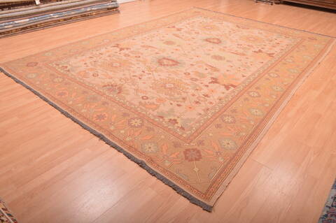 Kilim Beige Hand Knotted 95 X 131  Area Rug 100-76023 Image 16