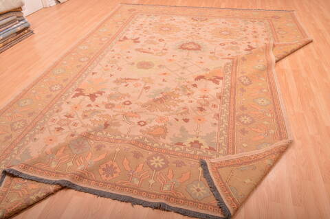 Kilim Beige Hand Knotted 95 X 131  Area Rug 100-76023 Image 5