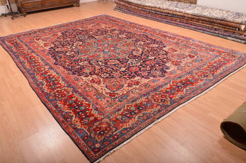 Mahal Red Hand Knotted 99 X 133  Area Rug 100-76028 Image 6