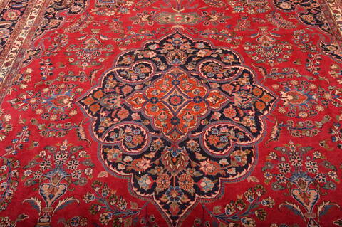 Mashad Red Hand Knotted 97 X 1111  Area Rug 100-76046 Image 13