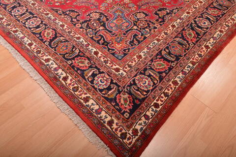 Mashad Red Hand Knotted 97 X 1111  Area Rug 100-76046 Image 7