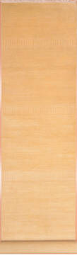 Afghan Modern Beige Runner 13 to 15 ft Wool Carpet 76047