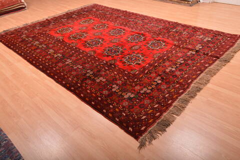 Khan Mohammadi Orange Hand Knotted 80 X 114  Area Rug 100-76090 Image 12