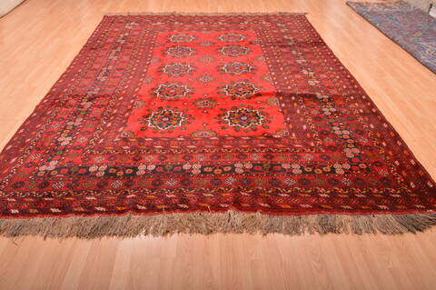 Khan Mohammadi Orange Hand Knotted 80 X 114  Area Rug 100-76090 Image 13