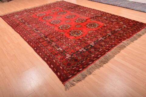 Khan Mohammadi Orange Hand Knotted 80 X 114  Area Rug 100-76090 Image 14