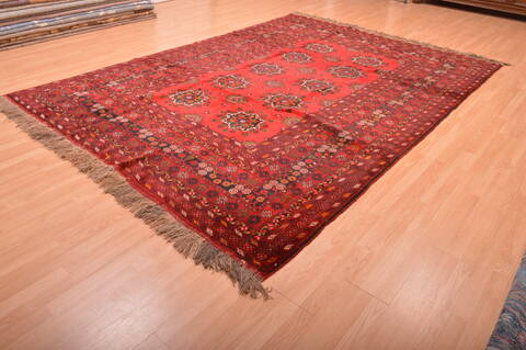 Khan Mohammadi Orange Hand Knotted 80 X 114  Area Rug 100-76090 Image 15