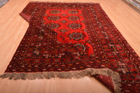 Khan Mohammadi Orange Hand Knotted 80 X 114  Area Rug 100-76090 Image 3