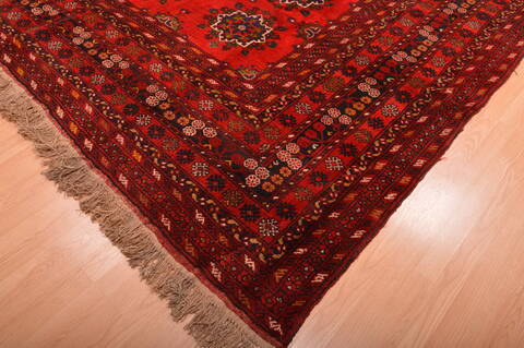 Khan Mohammadi Orange Hand Knotted 80 X 114  Area Rug 100-76090 Image 7