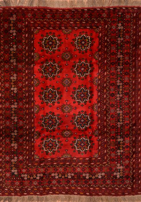 Khan Mohammadi Orange Hand Knotted 80 X 114  Area Rug 100-76090 Image 0