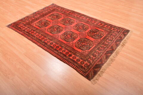 Khan Mohammadi Red Hand Knotted 40 X 60  Area Rug 100-76093 Image 10