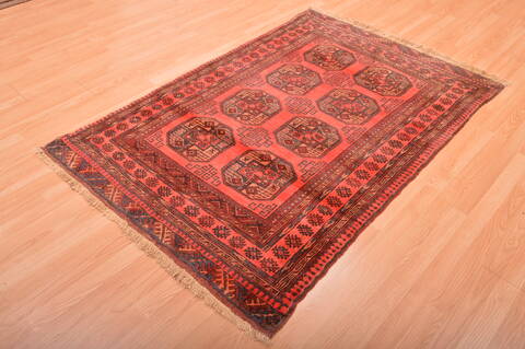 Khan Mohammadi Red Hand Knotted 40 X 60  Area Rug 100-76093 Image 12