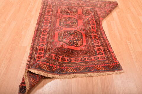 Khan Mohammadi Red Hand Knotted 40 X 60  Area Rug 100-76093 Image 4