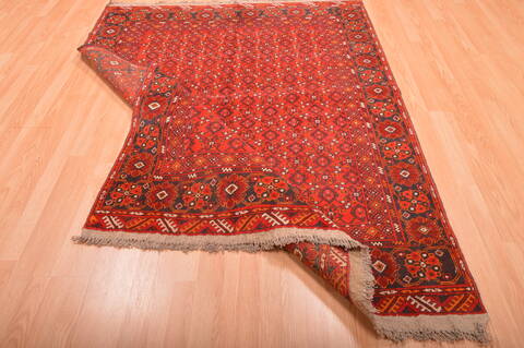 Khan Mohammadi Red Hand Knotted 40 X 60  Area Rug 100-76093 Image 7
