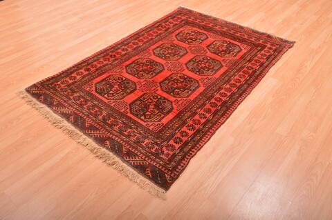 Khan Mohammadi Red Hand Knotted 40 X 60  Area Rug 100-76093 Image 9