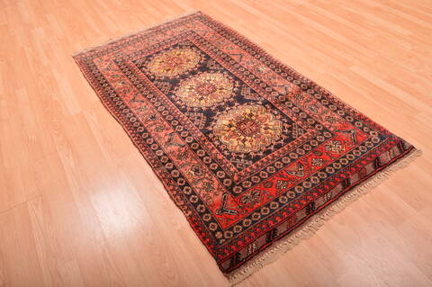Kizalayak Red Hand Knotted 36 X 66  Area Rug 100-76104 Image 4