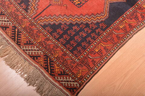 Khan Mohammadi Blue Runner Hand Knotted 35 X 70  Area Rug 100-76110 Image 12