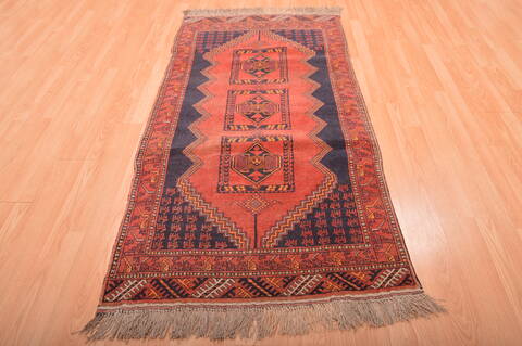 Khan Mohammadi Blue Runner Hand Knotted 35 X 70  Area Rug 100-76110 Image 4