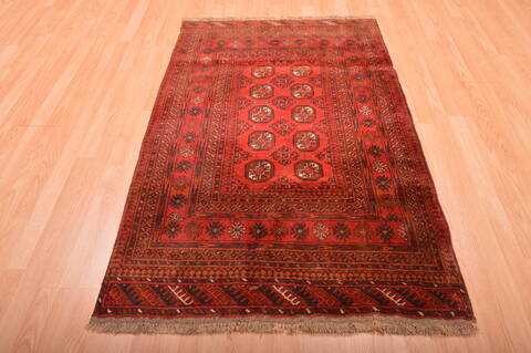 Khan Mohammadi Red Hand Knotted 37 X 63  Area Rug 100-76112 Image 1