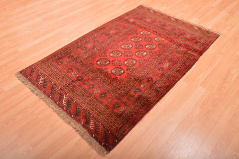 Khan Mohammadi Red Hand Knotted 37 X 63  Area Rug 100-76112 Image 2