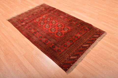 Khan Mohammadi Red Hand Knotted 37 X 63  Area Rug 100-76112 Image 3