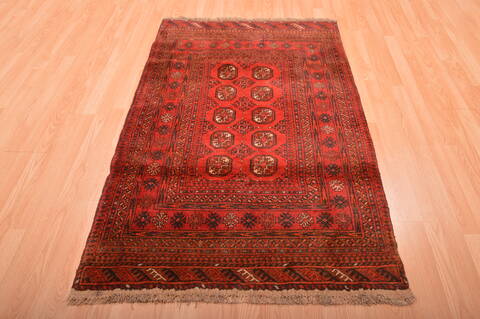 Khan Mohammadi Red Hand Knotted 37 X 63  Area Rug 100-76112 Image 4