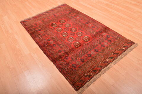 Khan Mohammadi Red Hand Knotted 37 X 63  Area Rug 100-76112 Image 5