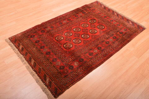 Khan Mohammadi Red Hand Knotted 37 X 63  Area Rug 100-76112 Image 6