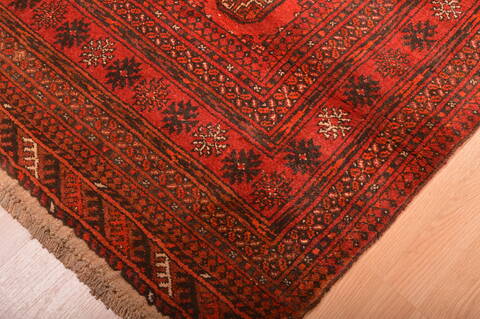 Khan Mohammadi Red Hand Knotted 37 X 63  Area Rug 100-76112 Image 7