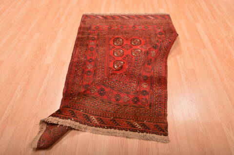 Khan Mohammadi Red Hand Knotted 37 X 63  Area Rug 100-76112 Image 9