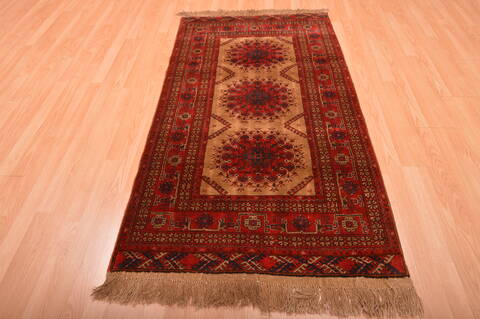 Khan Mohammadi Red Hand Knotted 35 X 65  Area Rug 100-76117 Image 1