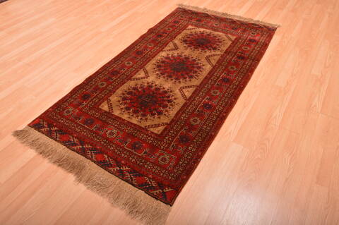 Khan Mohammadi Red Hand Knotted 35 X 65  Area Rug 100-76117 Image 2