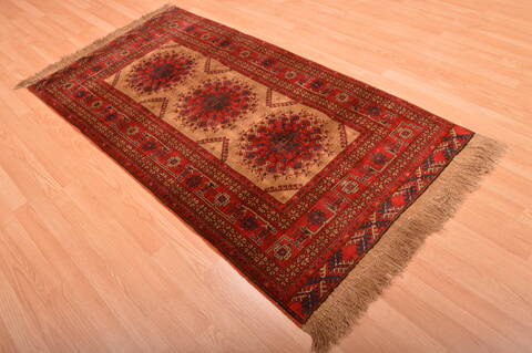 Khan Mohammadi Red Hand Knotted 35 X 65  Area Rug 100-76117 Image 7
