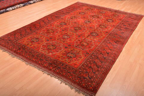 Khan Mohammadi Red Hand Knotted 68 X 98  Area Rug 100-76123 Image 10
