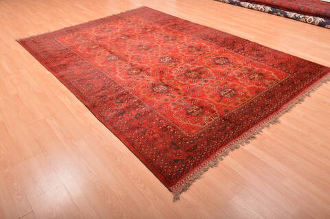 Khan Mohammadi Red Hand Knotted 68 X 98  Area Rug 100-76123 Image 13