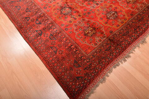 Khan Mohammadi Red Hand Knotted 68 X 98  Area Rug 100-76123 Image 1