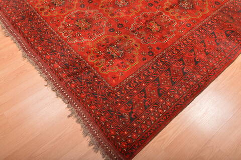 Khan Mohammadi Red Hand Knotted 68 X 98  Area Rug 100-76123 Image 2
