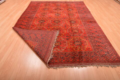 Khan Mohammadi Red Hand Knotted 68 X 98  Area Rug 100-76123 Image 6