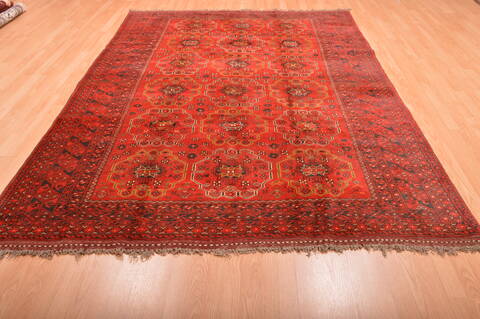 Khan Mohammadi Red Hand Knotted 68 X 98  Area Rug 100-76123 Image 9