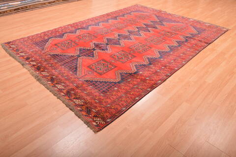 Khan Mohammadi Red Hand Knotted 67 X 97  Area Rug 100-76124 Image 2