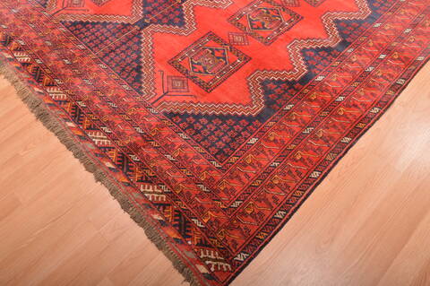 Khan Mohammadi Red Hand Knotted 67 X 97  Area Rug 100-76124 Image 4