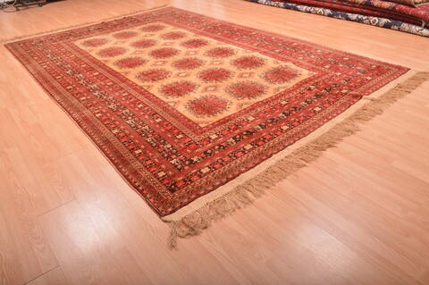 Khan Mohammadi Beige Hand Knotted 80 X 126  Area Rug 100-76128 Image 10