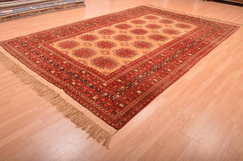 Khan Mohammadi Beige Hand Knotted 80 X 126  Area Rug 100-76128 Image 11