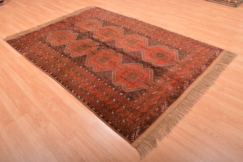 Khan Mohammadi Brown Hand Knotted 51 X 73  Area Rug 100-76131 Image 11