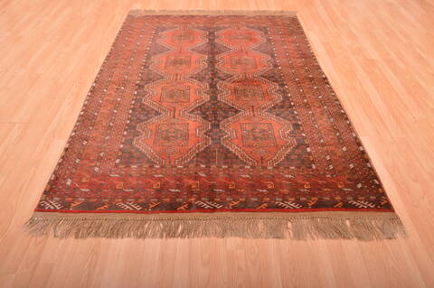 Khan Mohammadi Brown Hand Knotted 51 X 73  Area Rug 100-76131 Image 12