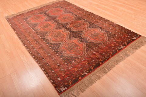 Khan Mohammadi Brown Hand Knotted 51 X 73  Area Rug 100-76131 Image 13