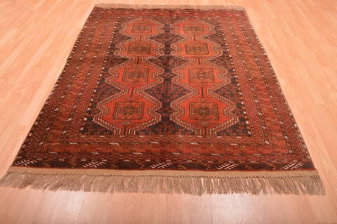 Khan Mohammadi Brown Hand Knotted 51 X 73  Area Rug 100-76131 Image 9